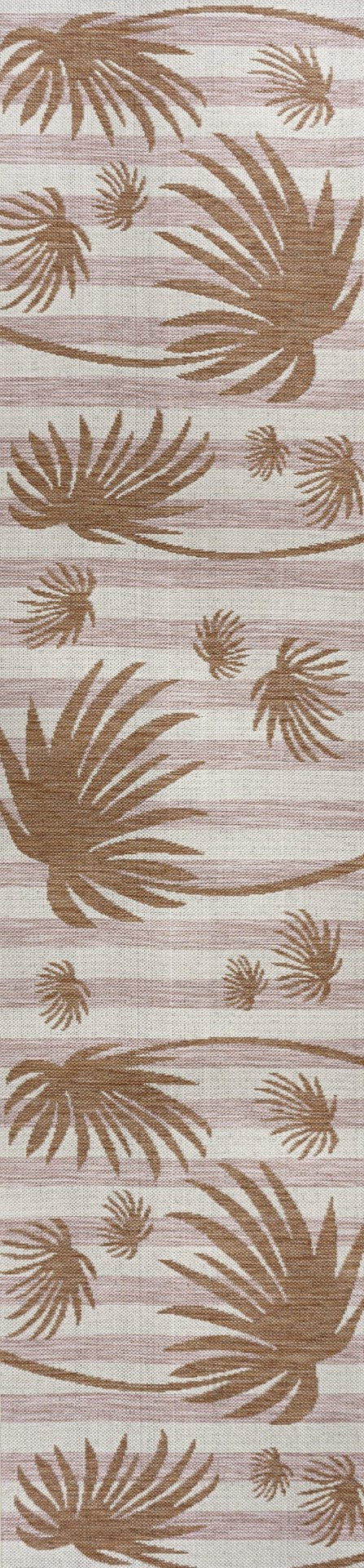 HomeRoots 8' Pink And Cream Floral Runner Rug - Durable Indoor/Outdoor Accent for High-Traffic Areas & Style 704725