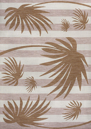 HomeRoots 3' Pink and Cream Floral Area Rug - Versatile Indoor/Outdoor Décor, Durable, Easy-Care Design 704726