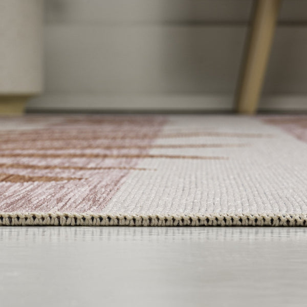 HomeRoots 4' X 6' Pink And Cream Floral Area Rug - Durable, Fade-Resistant, Perfect for Indoor or Outdoor Spaces 704727