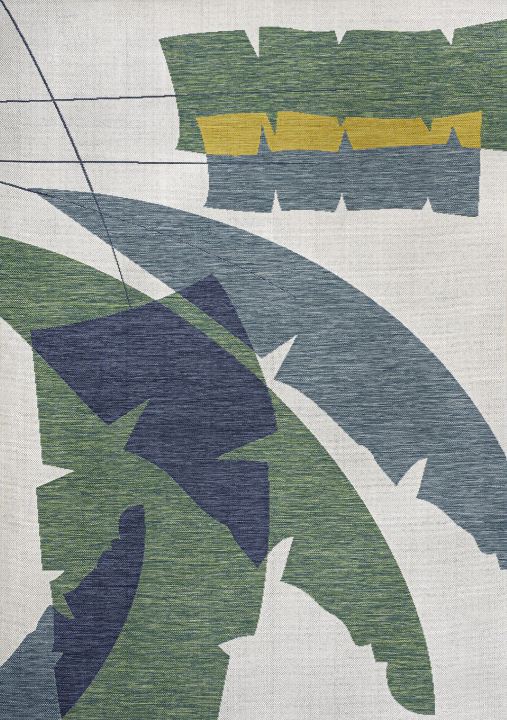 HomeRoots 3' X 5' Green And Cream Abstract Area Rug – Stylish, Durable, Indoor/Outdoor Use, Easy Care & Fade-Resistant 704741
