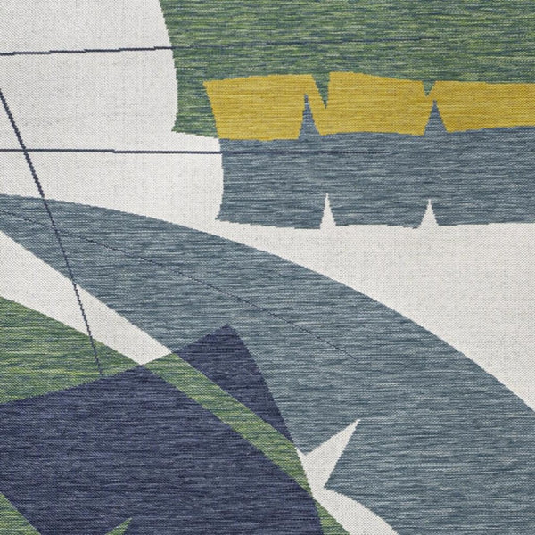 HomeRoots 8' X 10' Green And Cream Abstract Area Rug – Stylish, Durable for Indoor/Outdoor Use, Easy Care! 704744