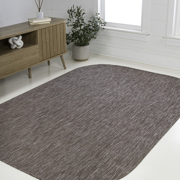 HomeRoots 5' X 8' Light Brown Indoor Outdoor Area Rug - Durable, Versatile, Stylish Design for Home & Patio Use 704760