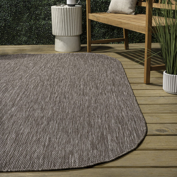 HomeRoots 5' X 8' Light Brown Indoor Outdoor Area Rug - Durable, Versatile, Stylish Design for Home & Patio Use 704760