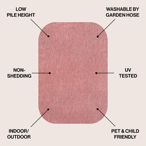 HomeRoots 5' X 8' Rose Novelty Area Rug - Stylish Indoor/Outdoor Softness, Durable, Low-Maintenance Design 704765