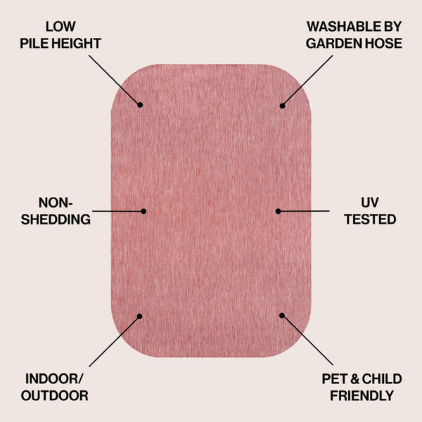 HomeRoots 5' X 8' Rose Novelty Area Rug - Stylish Indoor/Outdoor Softness, Durable, Low-Maintenance Design 704765