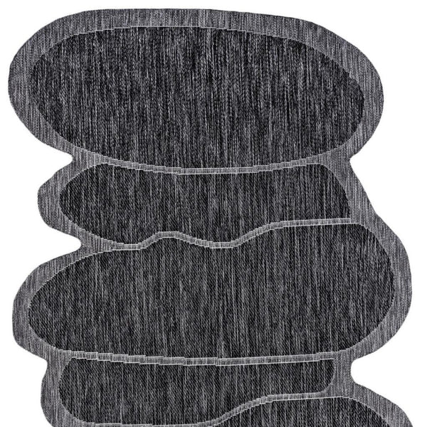 HomeRoots 6' X 9' Dark Gray Medallion Area Rug – Stylish Indoor/Outdoor Accent for Any Space, Durable & Easy Care 704776