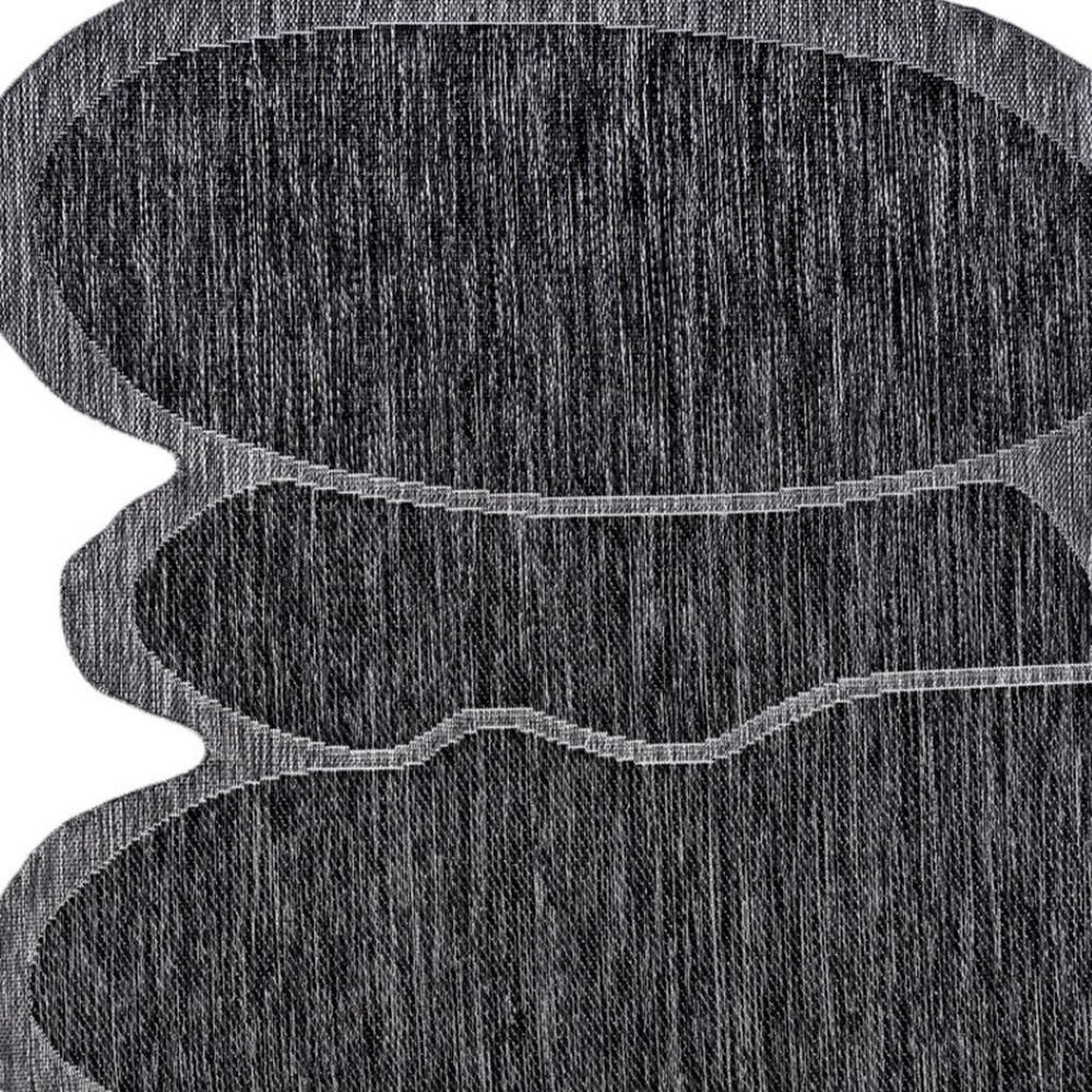 HomeRoots 8' X 10' Dark Gray Medallion Area Rug - Durable, Stylish Indoor/Outdoor Decor for High-Traffic Spaces 704777