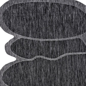 HomeRoots 8' X 10' Dark Gray Medallion Area Rug - Durable, Stylish Indoor/Outdoor Decor for High-Traffic Spaces 704777