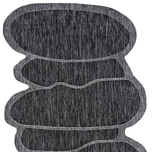 HomeRoots 9' X 12' Dark Gray Medallion Area Rug – Indoor/Outdoor Versatile Design for Modern Spaces & Durability 704778