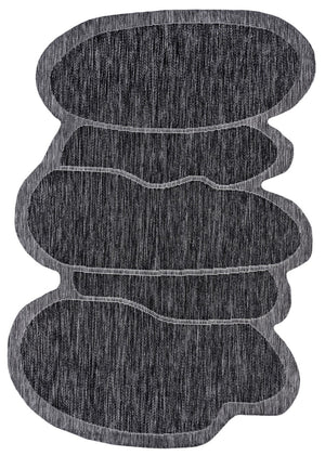 HomeRoots 9' X 12' Dark Gray Medallion Area Rug – Indoor/Outdoor Versatile Design for Modern Spaces & Durability 704778