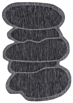 HomeRoots 9' X 12' Dark Gray Medallion Area Rug – Indoor/Outdoor Versatile Design for Modern Spaces & Durability 704778