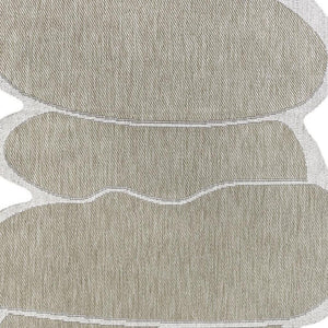 HomeRoots 6' Elegant Beige and Cream Medallion Area Rug for Indoor/Outdoor Use - Durable, Stylish, Versatile! 704781