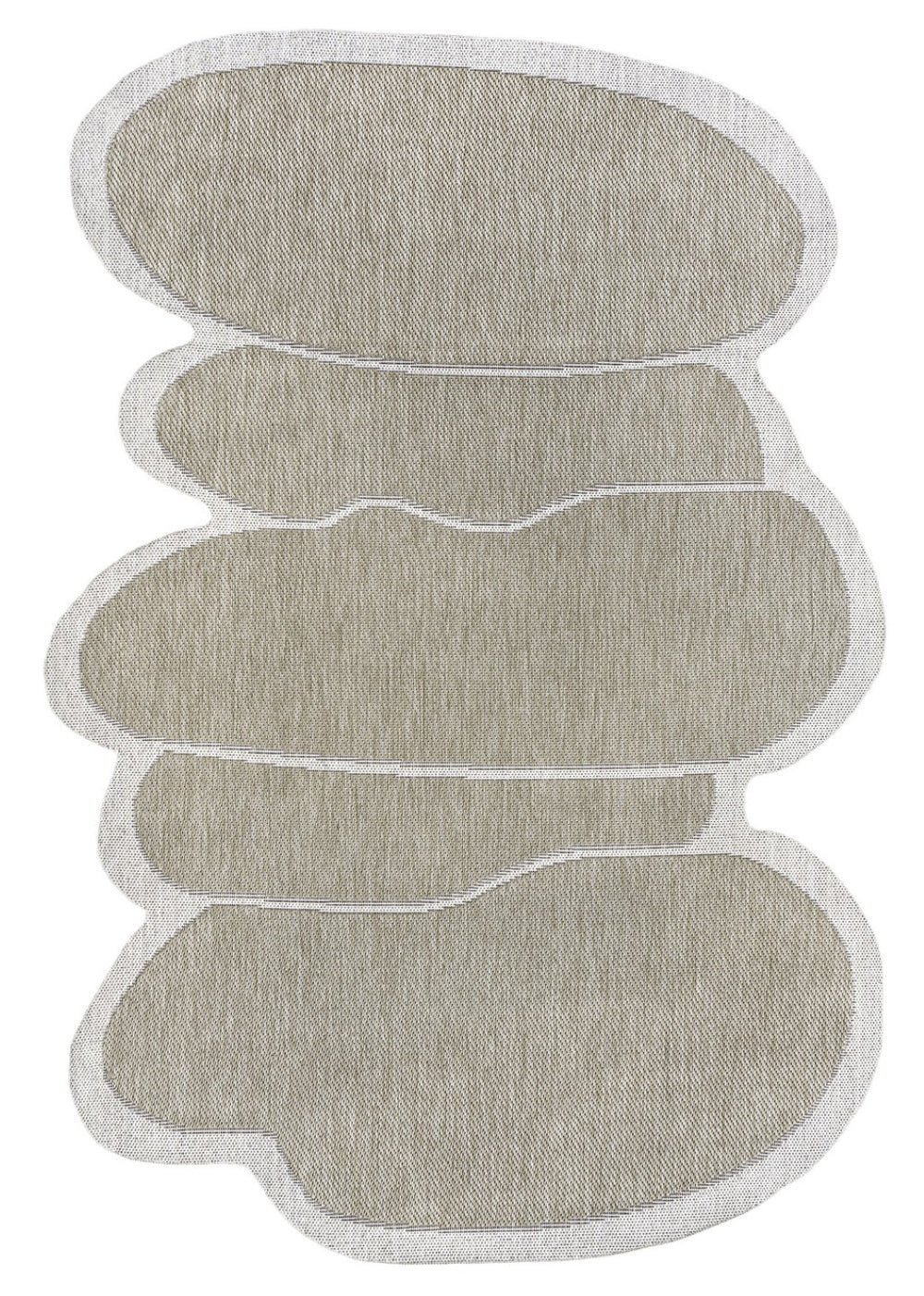 HomeRoots 6' Elegant Beige and Cream Medallion Area Rug for Indoor/Outdoor Use - Durable, Stylish, Versatile! 704781