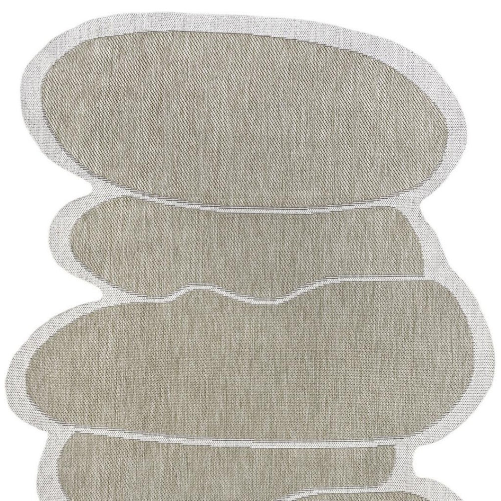 HomeRoots 8' X 10' Beige and Cream Medallion Area Rug – Stylish Indoor/Outdoor Accent for Every Space! 704782