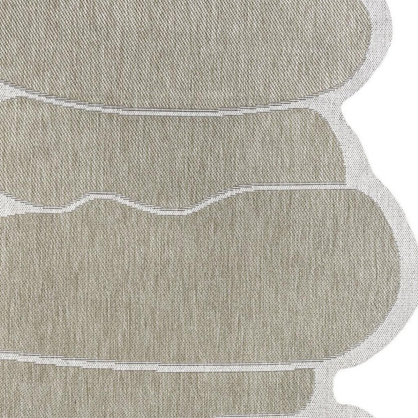 HomeRoots 9' X 12' Beige and Cream Medallion Area Rug – Elegant, Durable, Weather-Resistant for Indoors & Outdoors 704783
