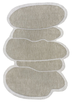 HomeRoots 9' X 12' Beige and Cream Medallion Area Rug – Elegant, Durable, Weather-Resistant for Indoors & Outdoors 704783