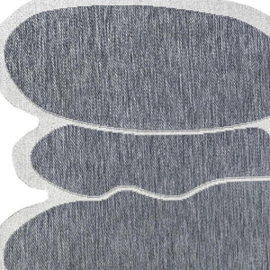 HomeRoots 6' X 9' Blue and Cream Medallion Area Rug - Durable Indoor/Outdoor Design for Any Space Decor 704786
