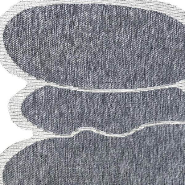HomeRoots 6' X 9' Blue and Cream Medallion Area Rug - Durable Indoor/Outdoor Design for Any Space Decor 704786