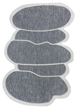 HomeRoots 6' X 9' Blue and Cream Medallion Area Rug - Durable Indoor/Outdoor Design for Any Space Decor 704786