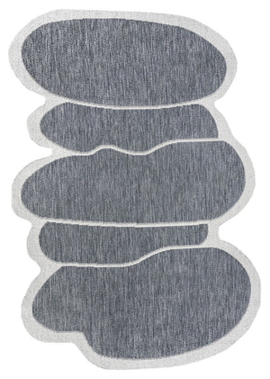 HomeRoots 6' X 9' Blue and Cream Medallion Area Rug - Durable Indoor/Outdoor Design for Any Space Decor 704786