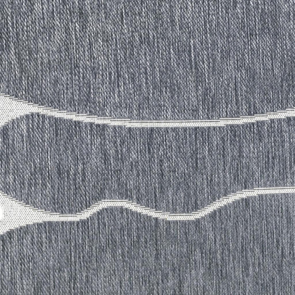 HomeRoots 8' Blue and Cream Medallion Area Rug - Stylish, Durable Indoor/Outdoor Accent for Any Space 704787
