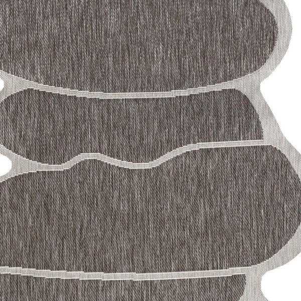HomeRoots 6' X 9' Light Brown Beige Medallion Area Rug - Stylish, Durable Indoor/Outdoor Floor Covering 704791