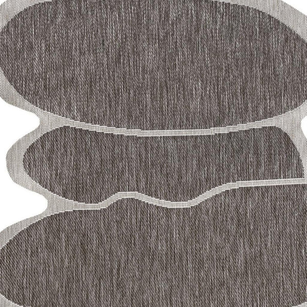 HomeRoots 9' Light Brown & Beige Medallion Area Rug - Durable Indoor/Outdoor Design for Timeless Style & Elegance 704793