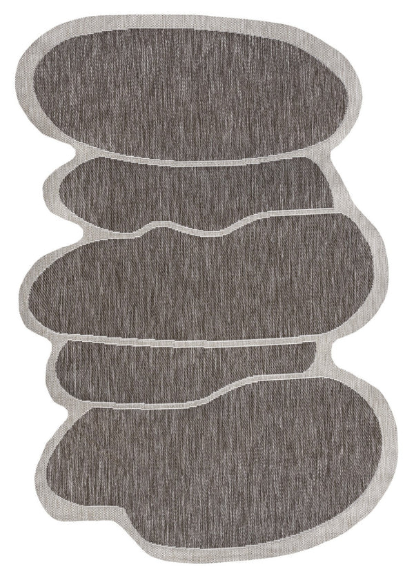 HomeRoots 9' Light Brown & Beige Medallion Area Rug - Durable Indoor/Outdoor Design for Timeless Style & Elegance 704793