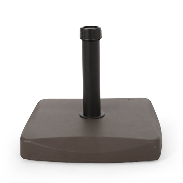 English Elm Christopher Knight Home® - UM-HOLDER Square 55 lbs Brown Concrete Base - Heavy-Duty 24x22x4 in Patio Umbrella Stand, Stable & Durable 54755.00BRN