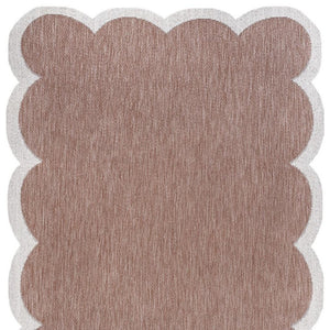 HomeRoots 9' X 12' Elegant Rose and Cream Area Rug - Versatile Indoor/Outdoor Design, Durable & Easy Care! 704803