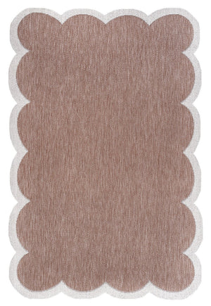 HomeRoots 9' X 12' Elegant Rose and Cream Area Rug - Versatile Indoor/Outdoor Design, Durable & Easy Care! 704803