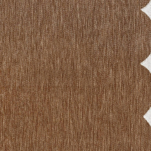 HomeRoots 6' X 9' Terra Cotta & Cream Modern Area Rug - Durable, Stylish, Indoor/Outdoor Versatile Décor Piece 704806
