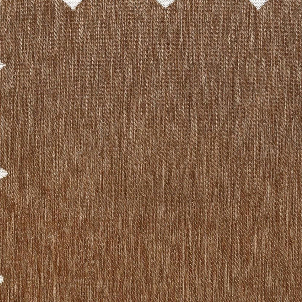 HomeRoots 8' X 10' Terra Cotta and Cream Area Rug - Durable Indoor/Outdoor Design, Easy Care, Stylish Accent 704807