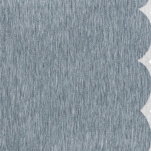 HomeRoots 9' Turquoise and Cream Area Rug – Stylish Indoor/Outdoor Accent for High-Traffic Spaces and Decor 704813