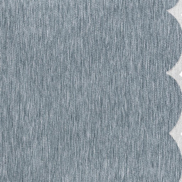HomeRoots 9' Turquoise and Cream Area Rug – Stylish Indoor/Outdoor Accent for High-Traffic Spaces and Decor 704813