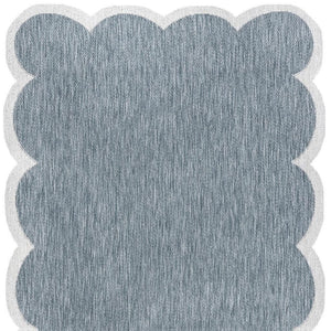 HomeRoots 9' Turquoise and Cream Area Rug – Stylish Indoor/Outdoor Accent for High-Traffic Spaces and Decor 704813