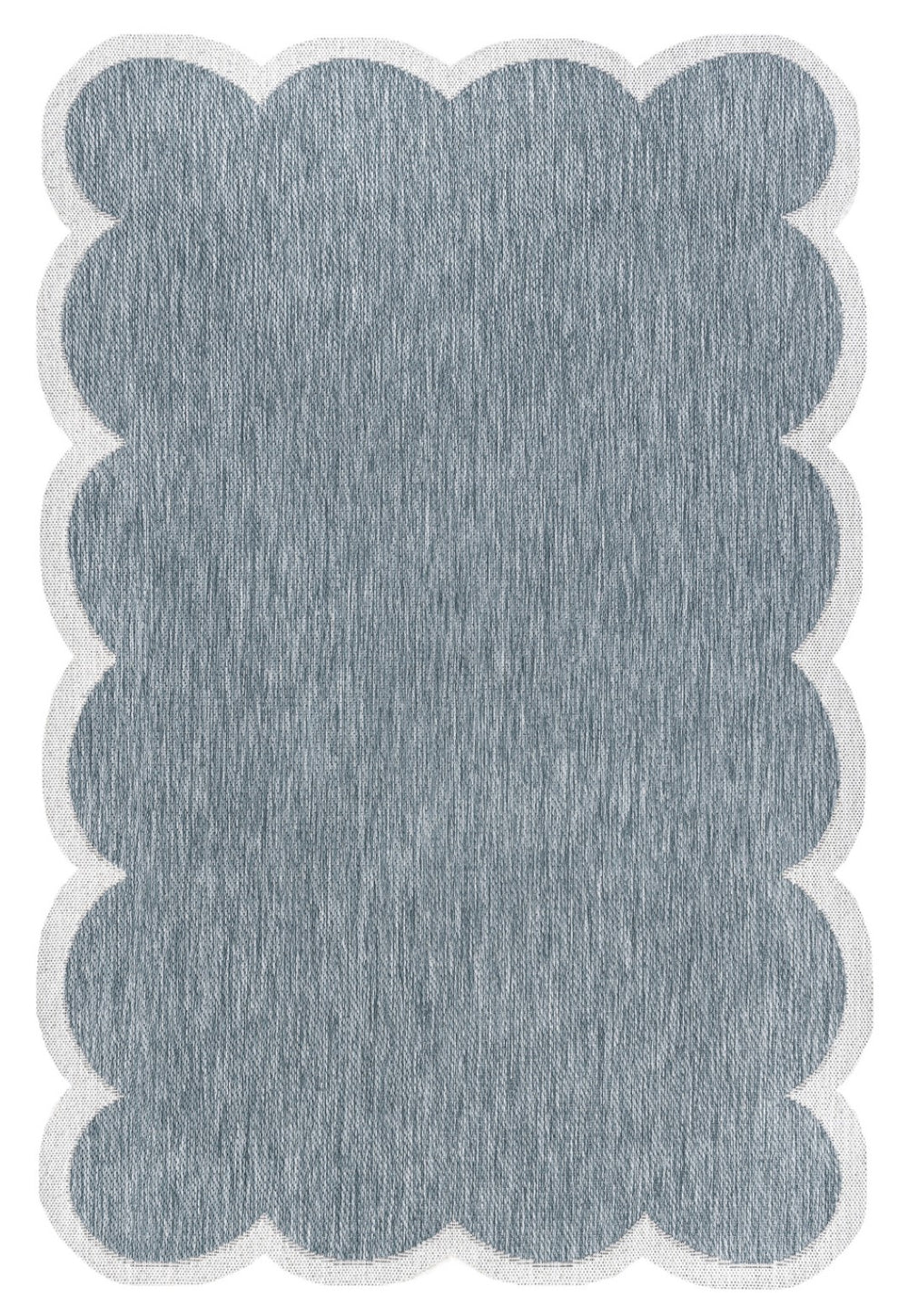 HomeRoots 9' Turquoise and Cream Area Rug – Stylish Indoor/Outdoor Accent for High-Traffic Spaces and Decor 704813