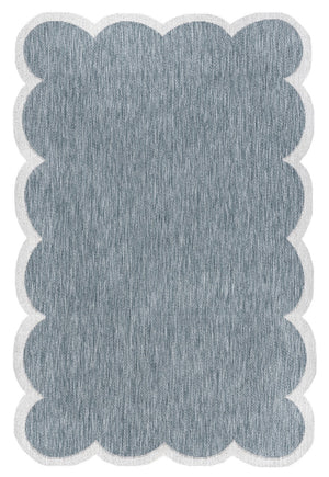 HomeRoots 9' Turquoise and Cream Area Rug – Stylish Indoor/Outdoor Accent for High-Traffic Spaces and Decor 704813