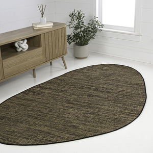 HomeRoots 6' Brown and Black Medallion Area Rug – Stylish Indoor/Outdoor Design, Durable, Low-Pile, Versatile Use 704816