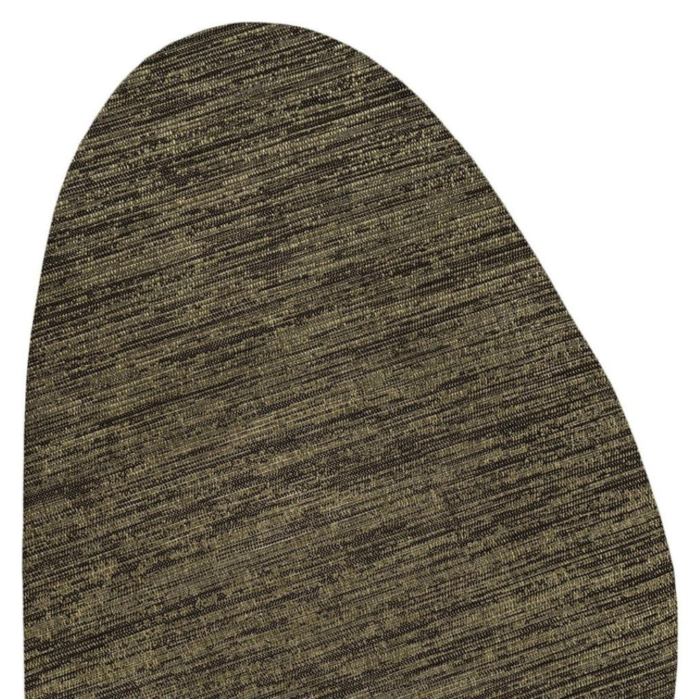 HomeRoots 8' Brown and Black Medallion Area Rug - Durable & Stylish for Indoor/Outdoor Spaces, Easy Care! 704817