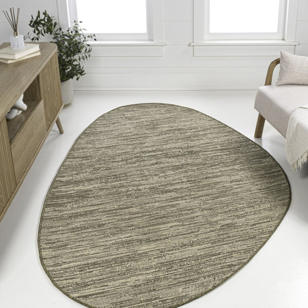 HomeRoots 9' Beige & Brown Medallion Area Rug - Stylish Indoor/Outdoor Accent for Patios, Kitchens & More! 704823