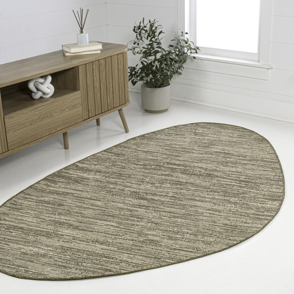 HomeRoots 9' Beige & Brown Medallion Area Rug - Stylish Indoor/Outdoor Accent for Patios, Kitchens & More! 704823
