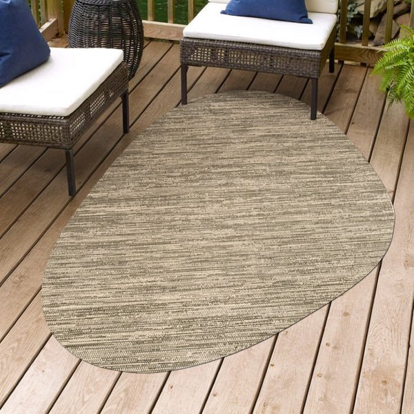 HomeRoots 9' Beige & Brown Medallion Area Rug - Stylish Indoor/Outdoor Accent for Patios, Kitchens & More! 704823