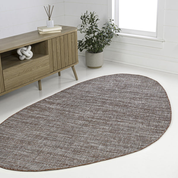 HomeRoots 8' X 10' Beige and Red Medallion Area Rug - Timeless Charm & Durable for Indoor/Outdoor Spaces! 704827