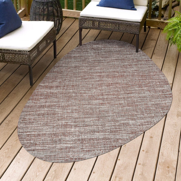HomeRoots 8' X 10' Beige and Red Medallion Area Rug - Timeless Charm & Durable for Indoor/Outdoor Spaces! 704827