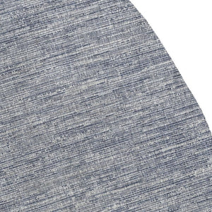 HomeRoots 5' Gray and Navy Blue Medallion Indoor Outdoor Area Rug - Durable, Stylish, Easy-Clean Design for All Spaces 704830