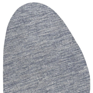 HomeRoots 5' Gray and Navy Blue Medallion Indoor Outdoor Area Rug - Durable, Stylish, Easy-Clean Design for All Spaces 704830