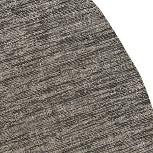 HomeRoots 5' Stylish Natural and Black Medallion Indoor/Outdoor Area Rug - Durable, Versatile, Easy Care! 704835