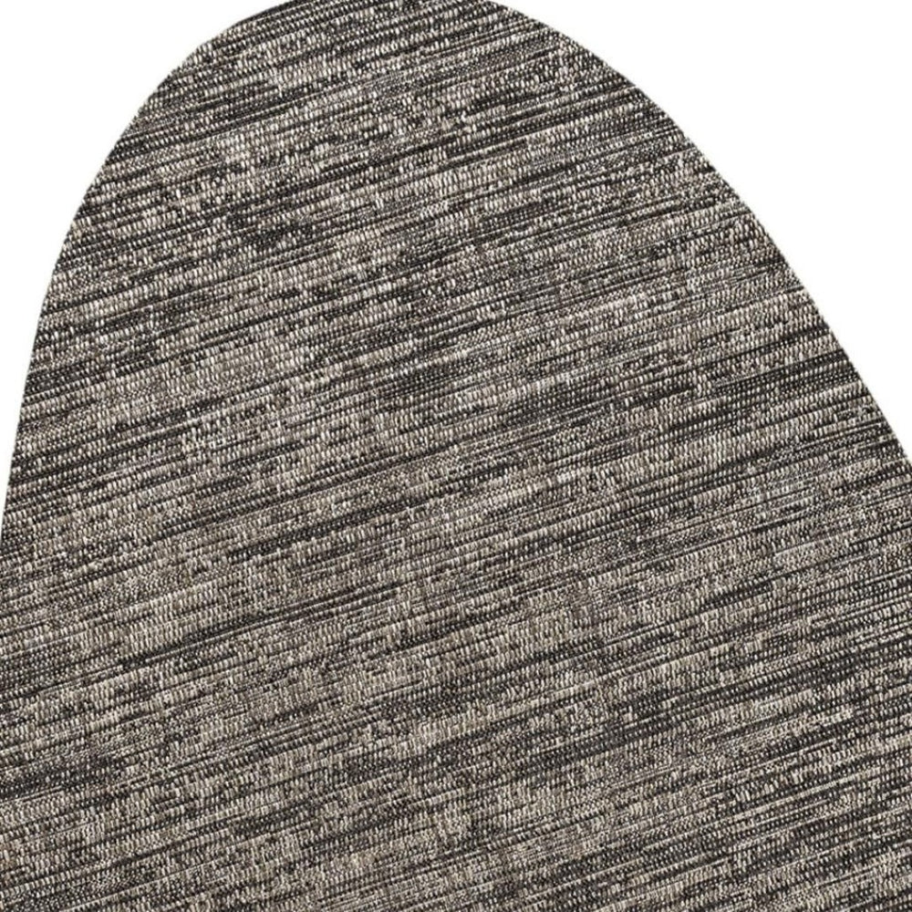 HomeRoots 6' X 9' Stylish Natural and Black Medallion Area Rug for Indoor/Outdoor Spaces - Durable & Easy Care 704836