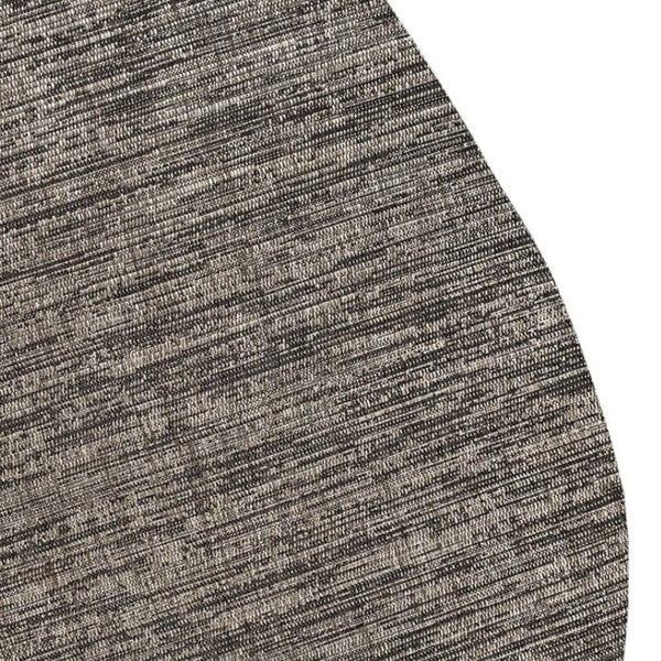 HomeRoots 9' Elegant Natural and Black Medallion Area Rug - Durable Indoor/Outdoor Design for High-Traffic Spaces 704838